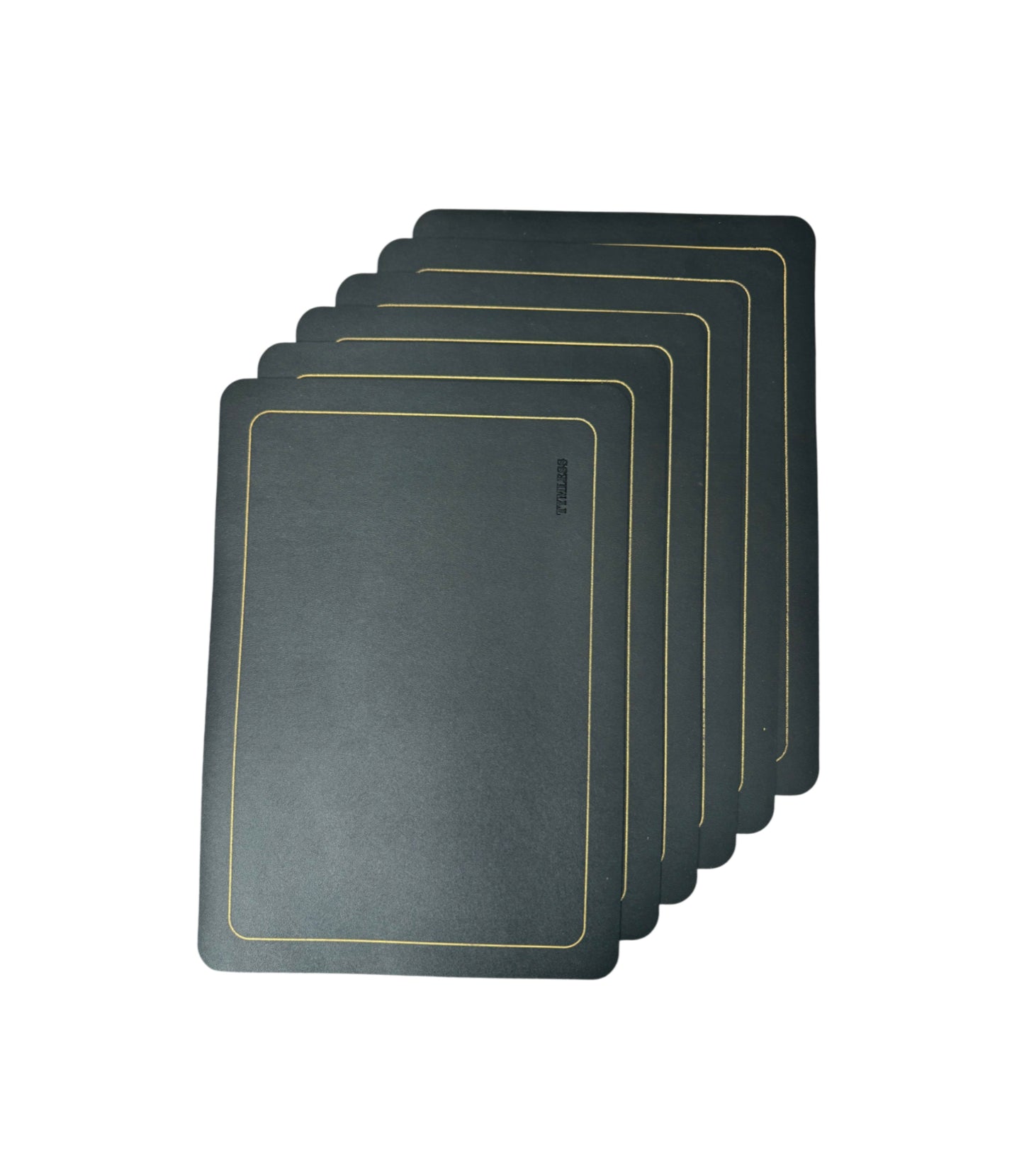 Set of six heat-resistant table placemats