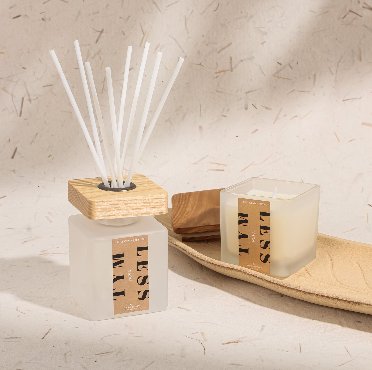 Musk Reed Diffuser and Scented Candle Aroma Set Gift Set
