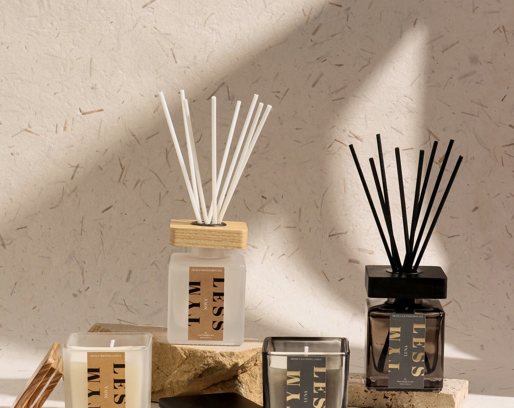 Musk Reed Diffuser and Scented Candle Aroma Set Gift Set - TYMLESS