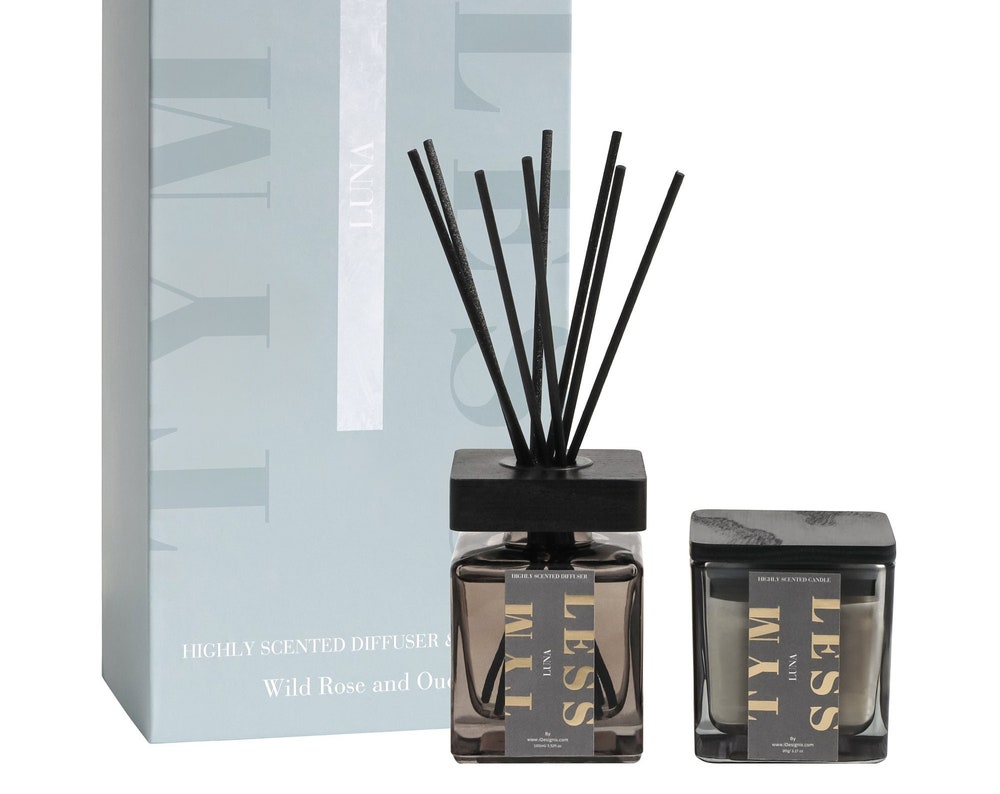 OUD Reed Diffuser and Scented Candle Aroma Set Gift Set - TYMLESS