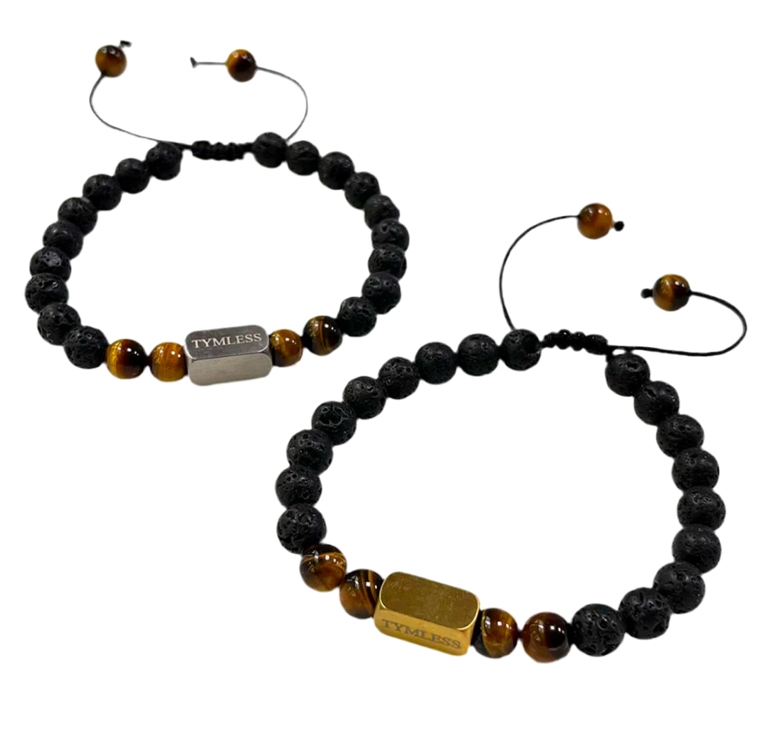 Unique Drawstring Lava Bead Diffuser Bracelet with Aromatherapy Jewelry, Crystal Healing Bracelet Gift